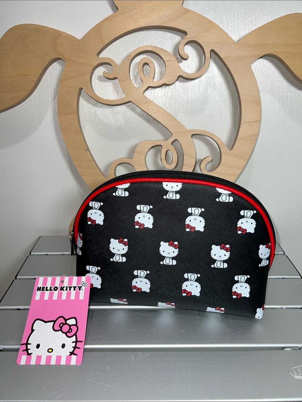 Sanrio Hello Kitty Black & Red Cosmetic Pouch